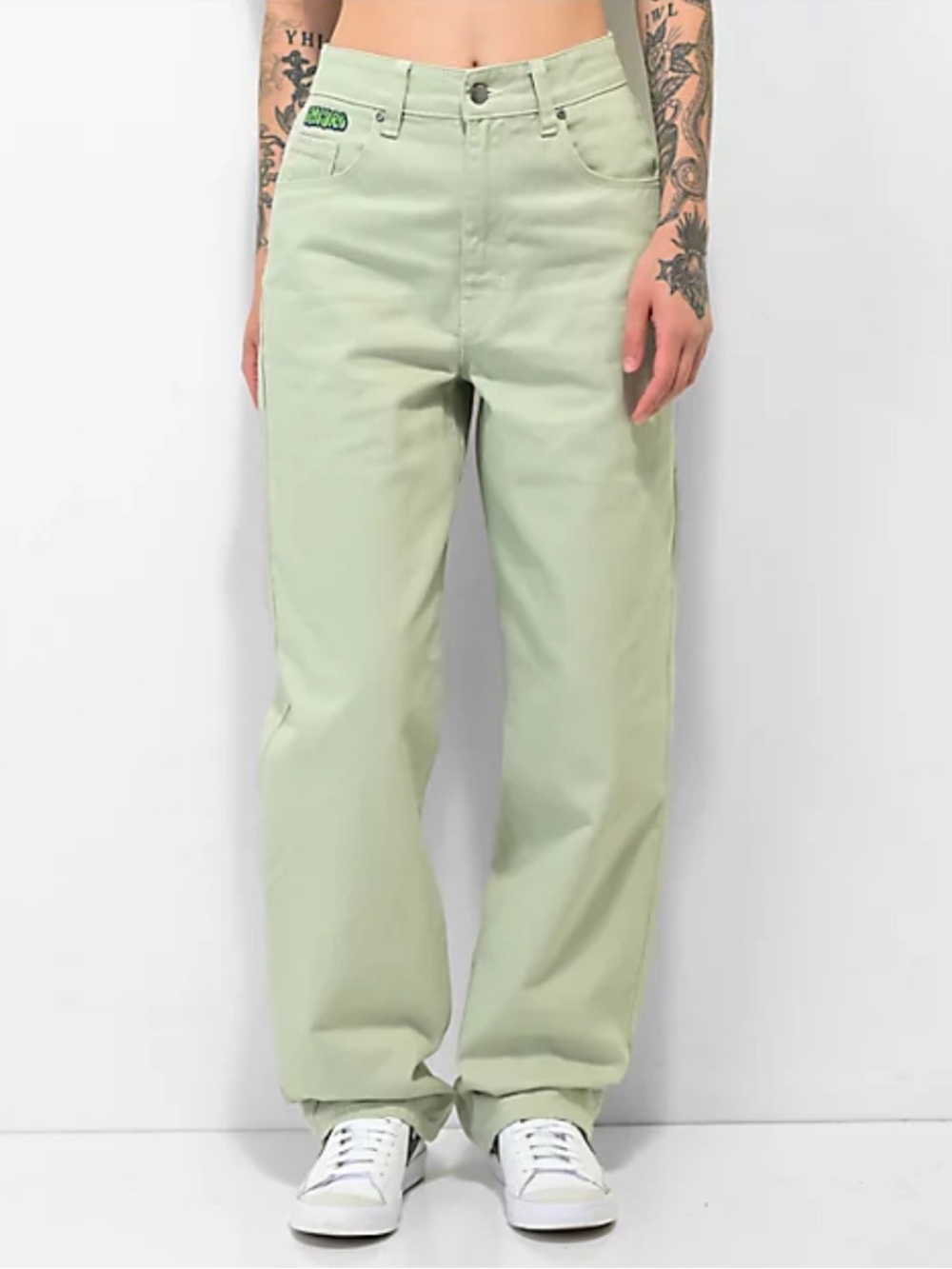 Empyre | Tori Sage Skate Jeans | 8 | Light Sage Green